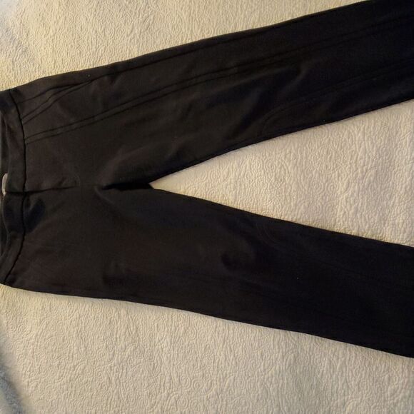 VINCE Pants Womens 10 Flat Front Ponte Knit Black  Stretch Pockets Career‎ - Picture 7 of 12